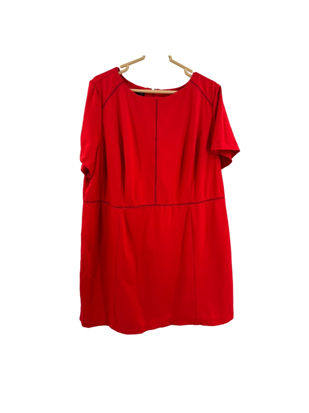 Talbots 20WP Red Short-Sleeve Women's Dress knee length business casual holiday